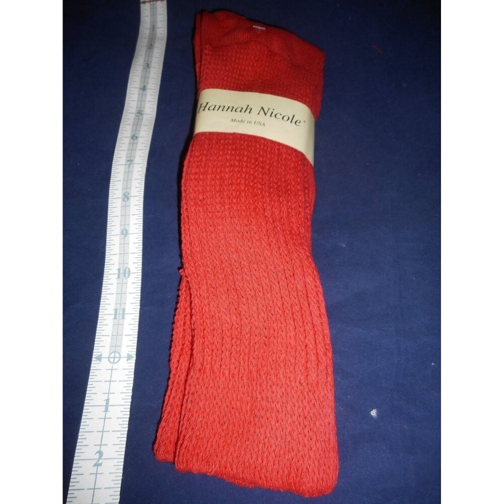 1 Pair Medium Women Charlotte Cotton Heavy Slouch Sock 9-11 USA Red